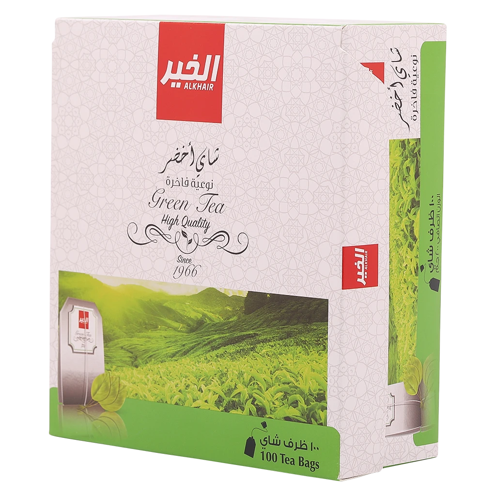 الخير شاي اخضر 100 ظرف