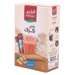 Alkhair Karak Tea With Ginger Without Sugar 12 Envelop