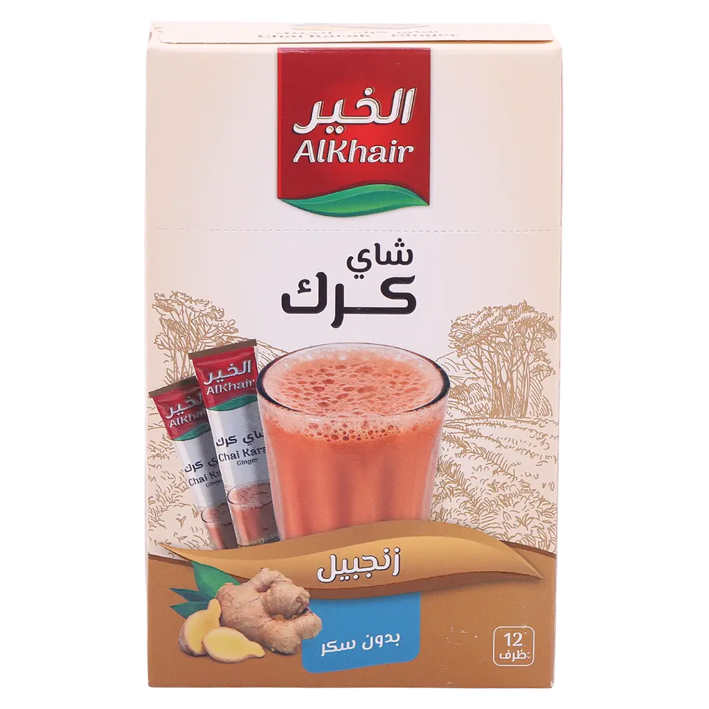 Alkhair Karak Tea With Ginger Without Sugar 12 Envelop - view 2