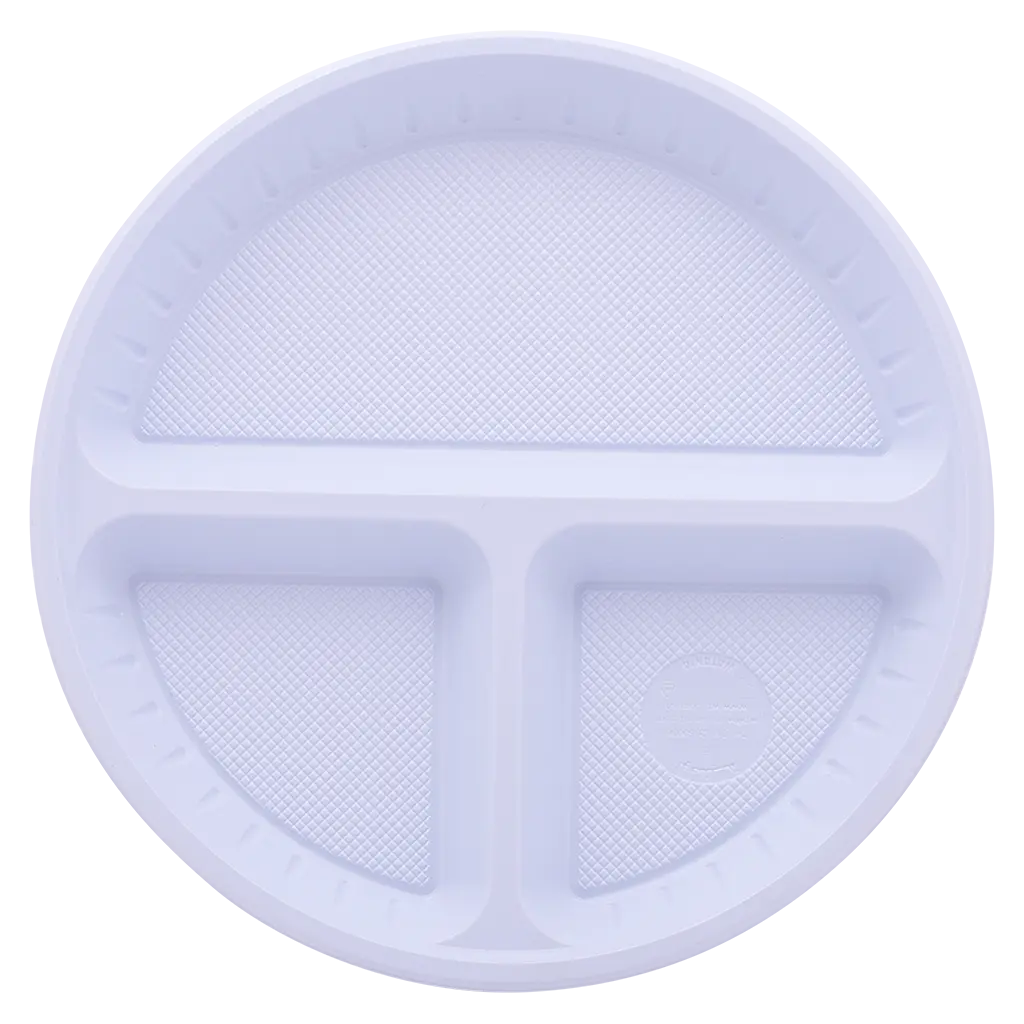 Watania Plate Medium Divided Into 2 Sections Round 50 Pcs - view 2