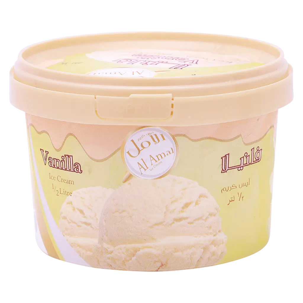 Al Amal Ice Craem VANILLA 1/2 Liter 500 ml - view 2