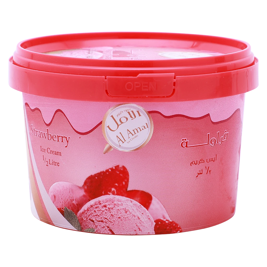 Al Amal Ice Craem STRAWBERRY 1/2 Liter 500 ml