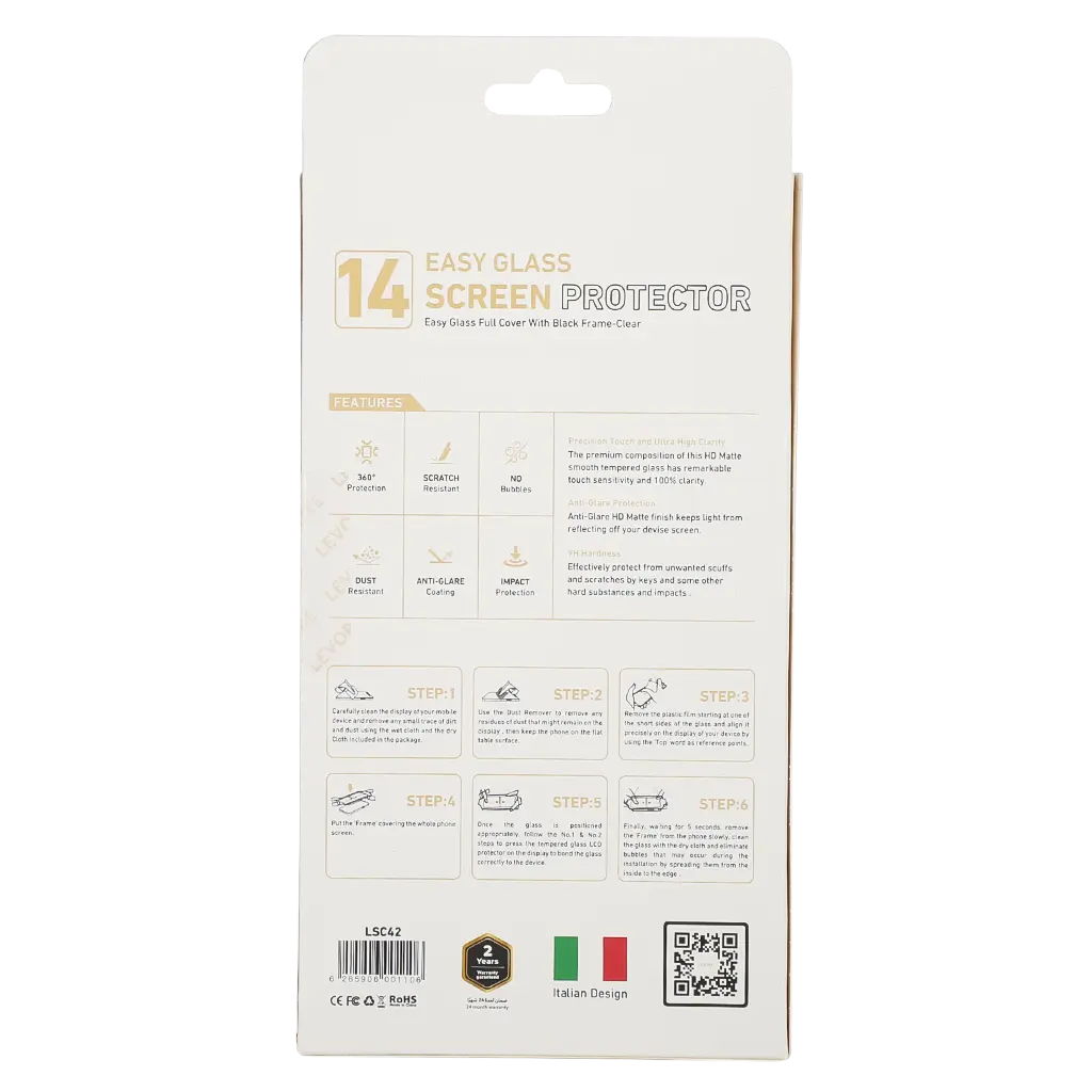 Levore Screen Protection Iphone For 14 Pro 6.1  Clear With Applicator - view 2