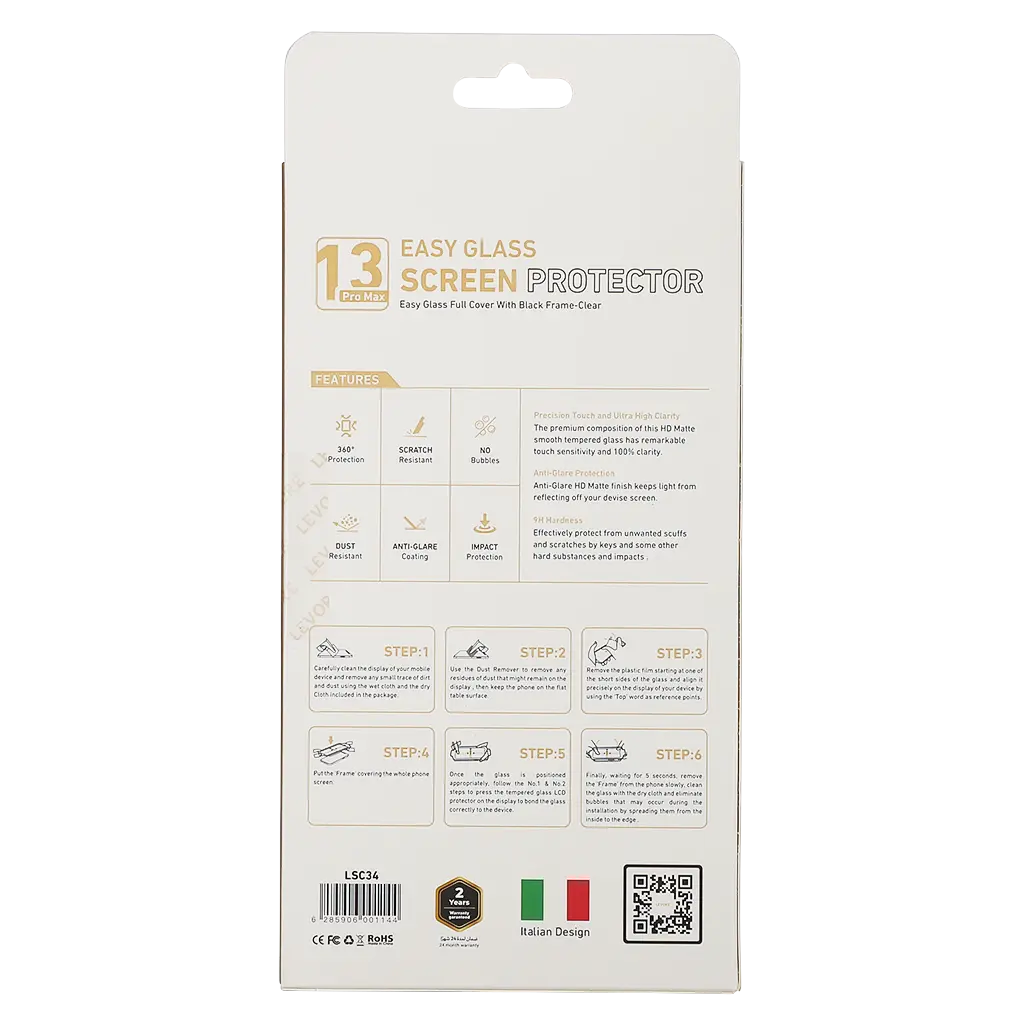 Levore Screen Protection Iphone 13 Pro Max 6.7  Clear With Applicator - view 2