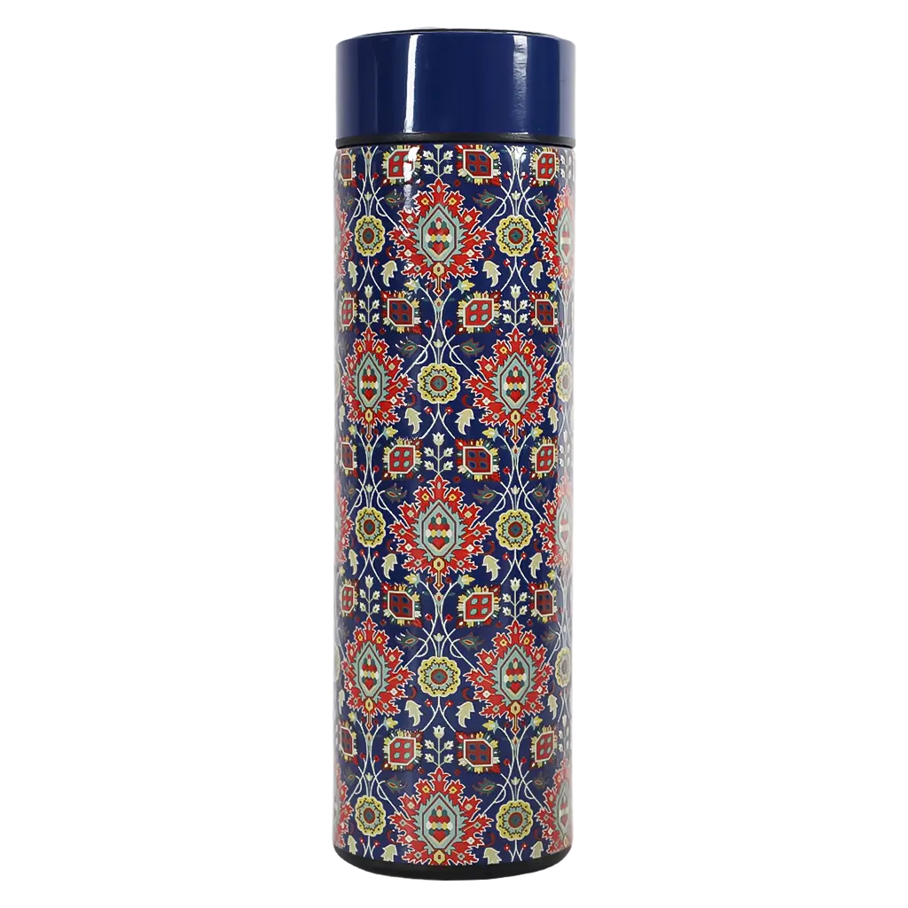 Tooly Water Bottle  Stainless Steel Blue Flowers Color  500 ml - view 2