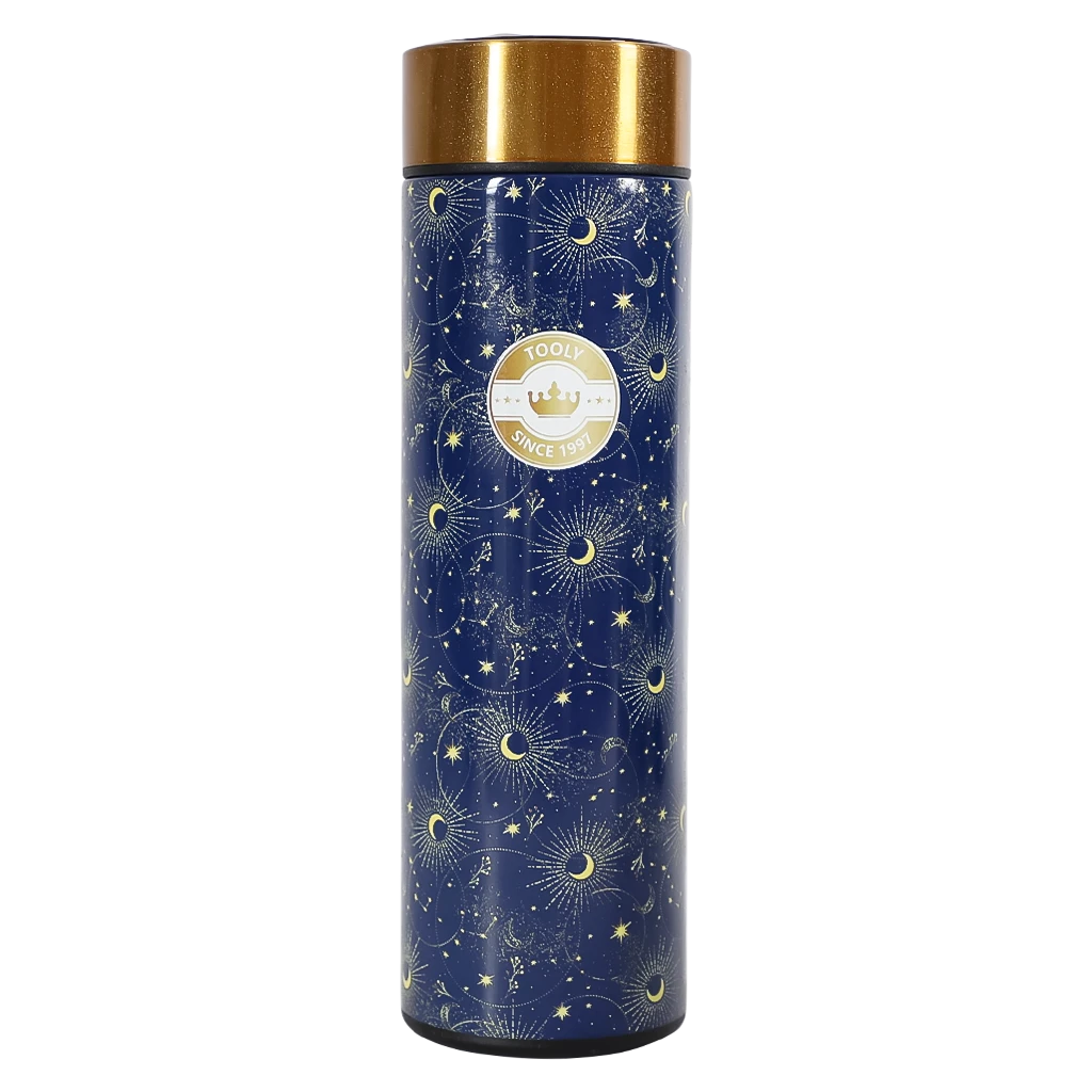 Tooly Water Bottle Stainless Steel Blue and Gold Color  500 ml