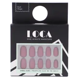 Loca Press On Nails Matte Mauve Oval Shape 9