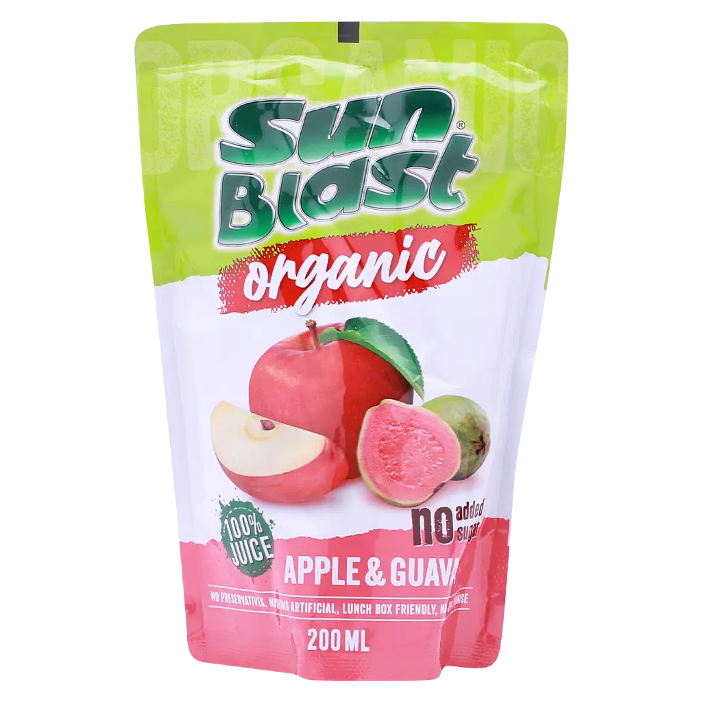 Sun Blast Organic Apple & Guava Juice 200 ml - view 1