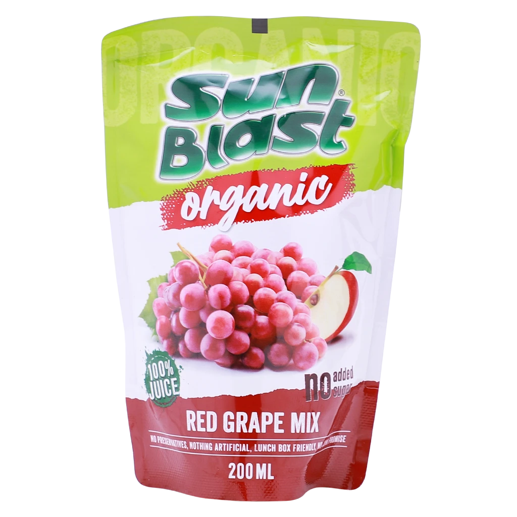Sun Blast Organic Red Grape Mix Juice 200 ml