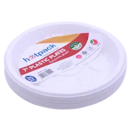 Hotpack Plastic Round Plate  25Pcs