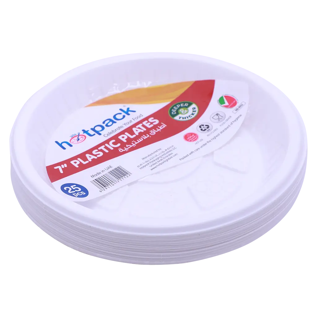 Hotpack Plastic Round Plate  25Pcs - view 1