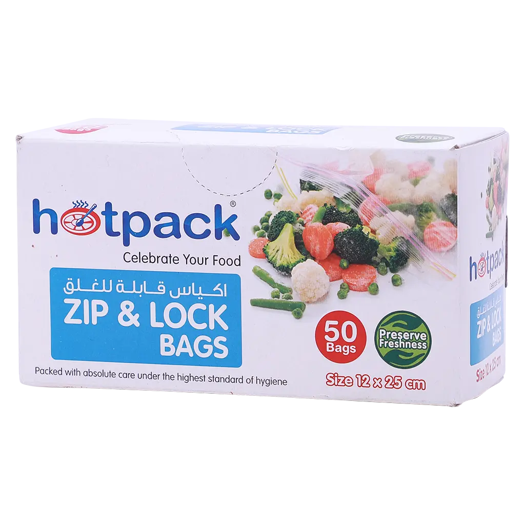 Hotpack Zipper Lock Bag 12*25Cm  50Pcs - view 1