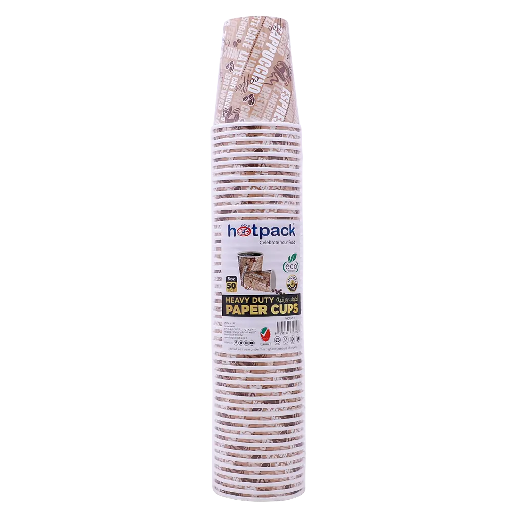 Hotpack Paper Heavy Duty Cup 50 Pieces 8 Ounce  - view 2