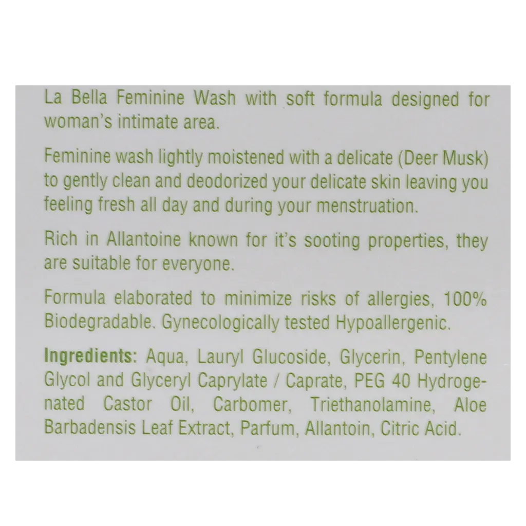 La Bella Feminine Wash For Sensitive Areas With Purity Musk 250 ml - view 4