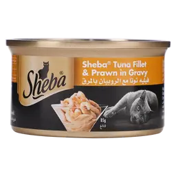 Sheba Cat Food Tuna Filets & Prawn 85 gm Can