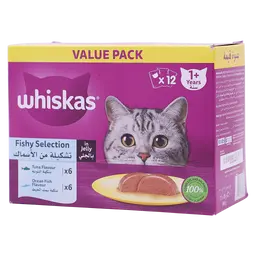 Whiskas Tuna and Ocean Fish in Jelly 12 pcs 80 gm