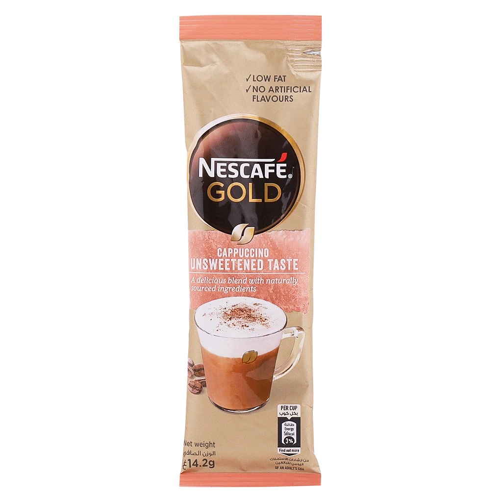 Nescafe Gold Cappuccino Unsweetened Taste 14.2 gm