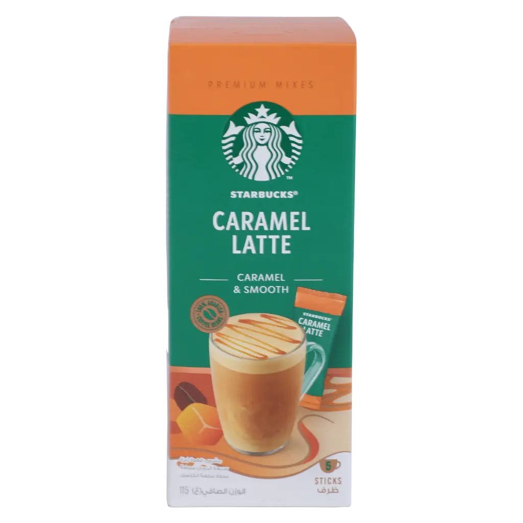 Starbucks Caramel Latte Caramel & Smooth Instant Coffee 5X23G - view 1