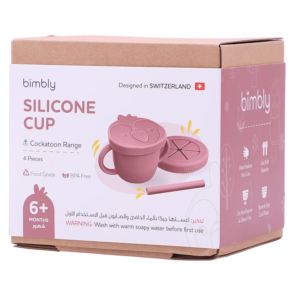 Bimbly Silicone Cup 4 Pcs Pink  