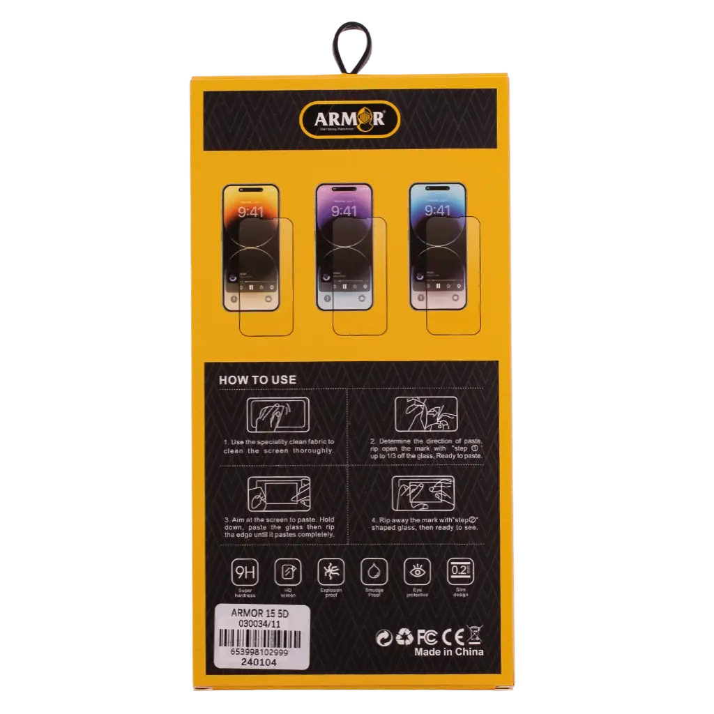 Armar Protection Glass Resistant To The Effects Of Shocks And Scratches iPhone 15 - view 2
