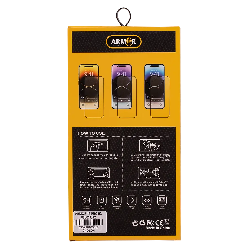 Armar Protection Glass Resistant To The Effects Of Shocks And Scratches iPhone 15 Pro - view 2