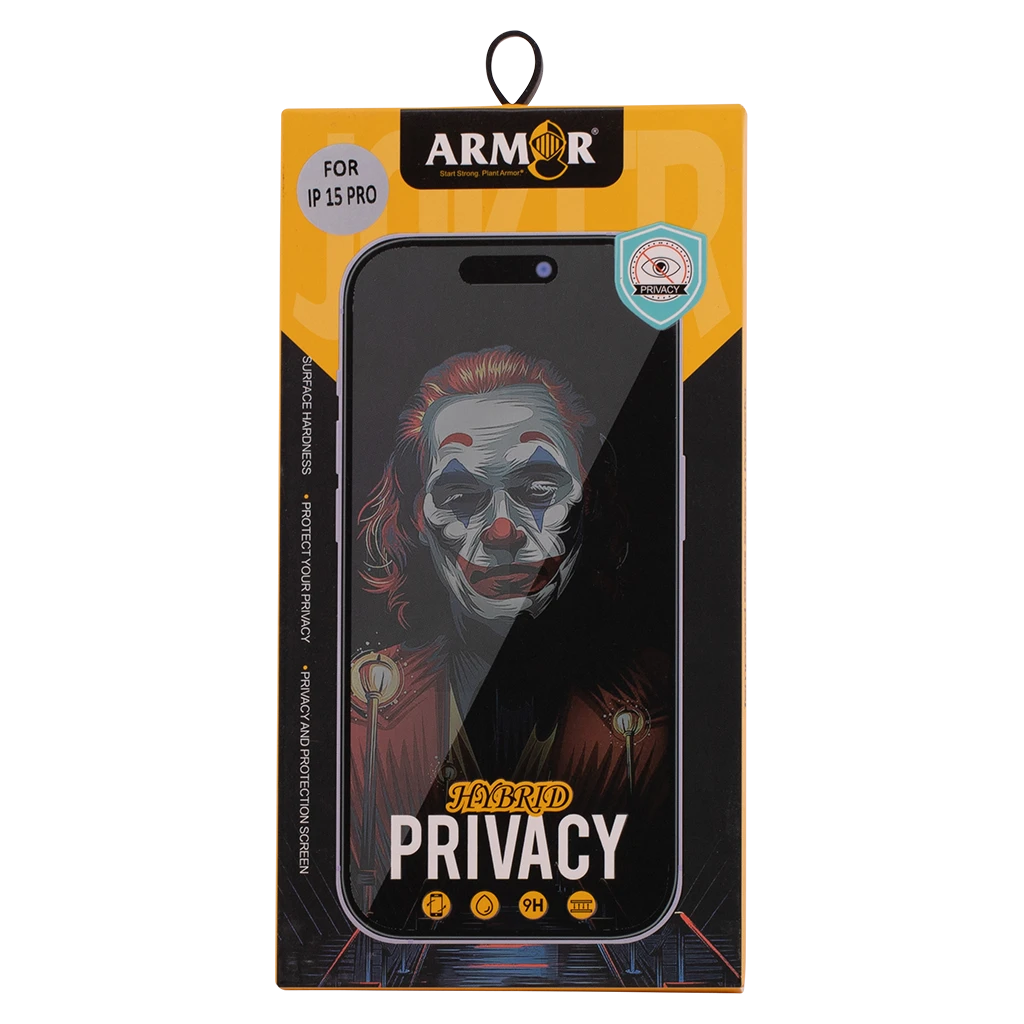 Armar Privacy Screen Protection Glass Resistant To Scratches And Scuff Marks iPhone 15 Pro