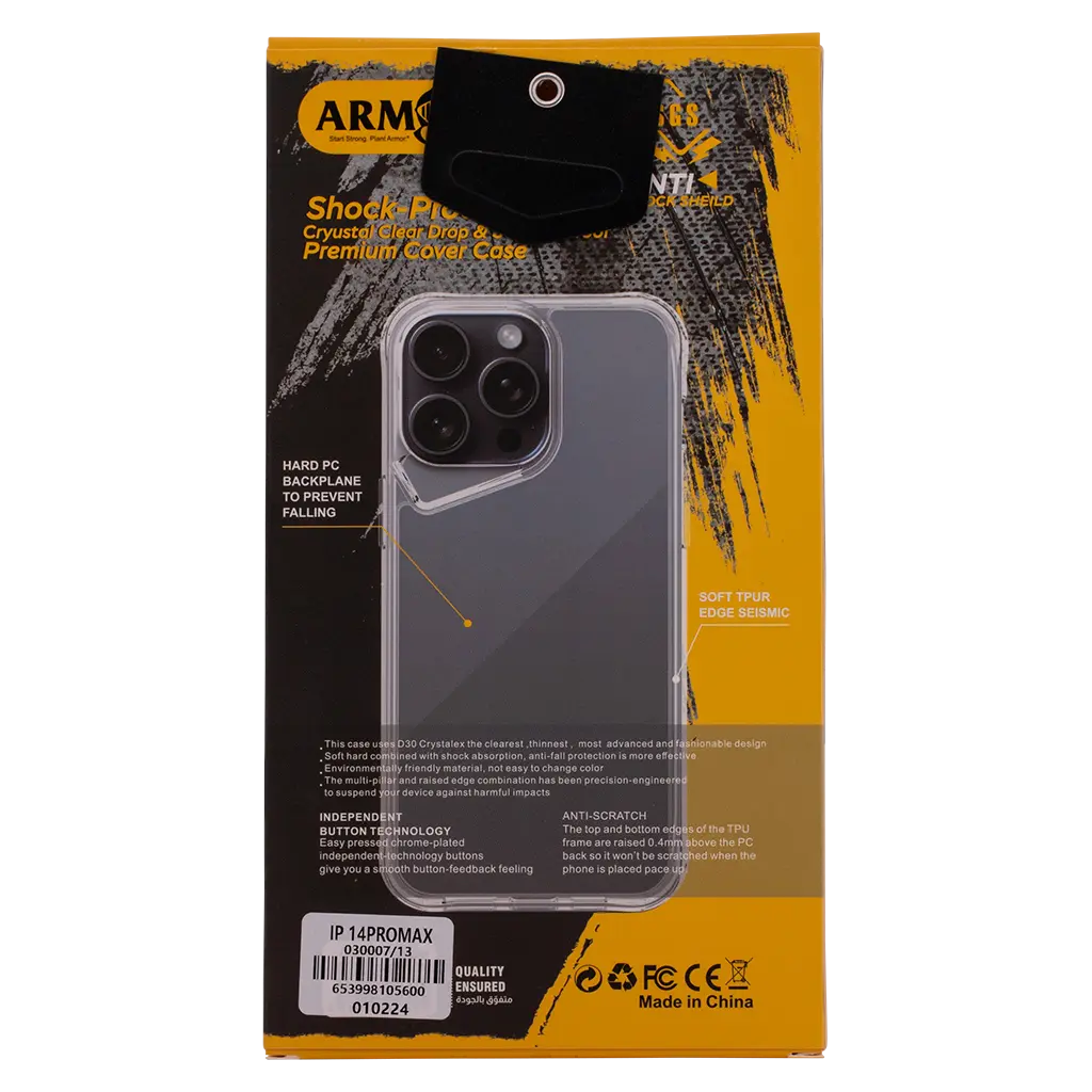 Armar Transparent Back Case Anti-Scratch iPhone 14 Pro Max - view 2