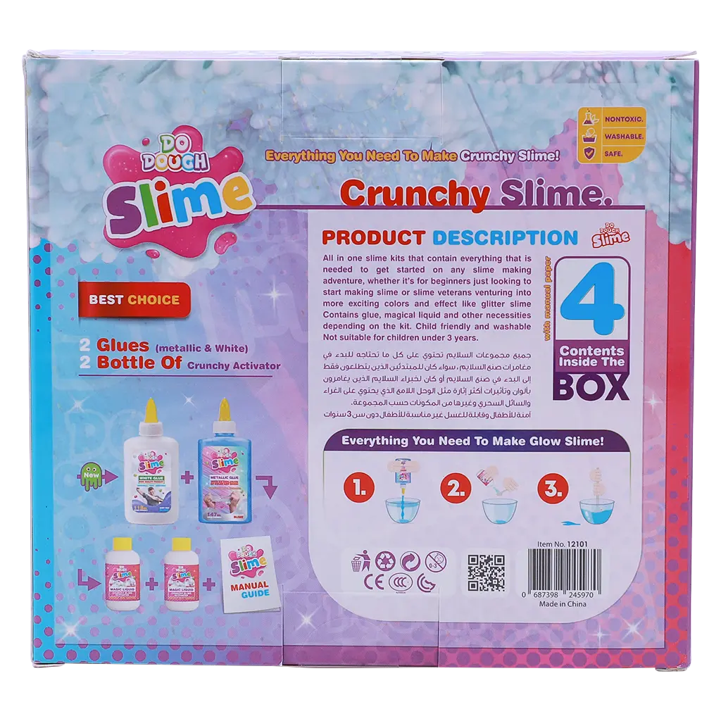 Do Dough Slime white glue and crunchy activator Set of 4 pcs - view 3