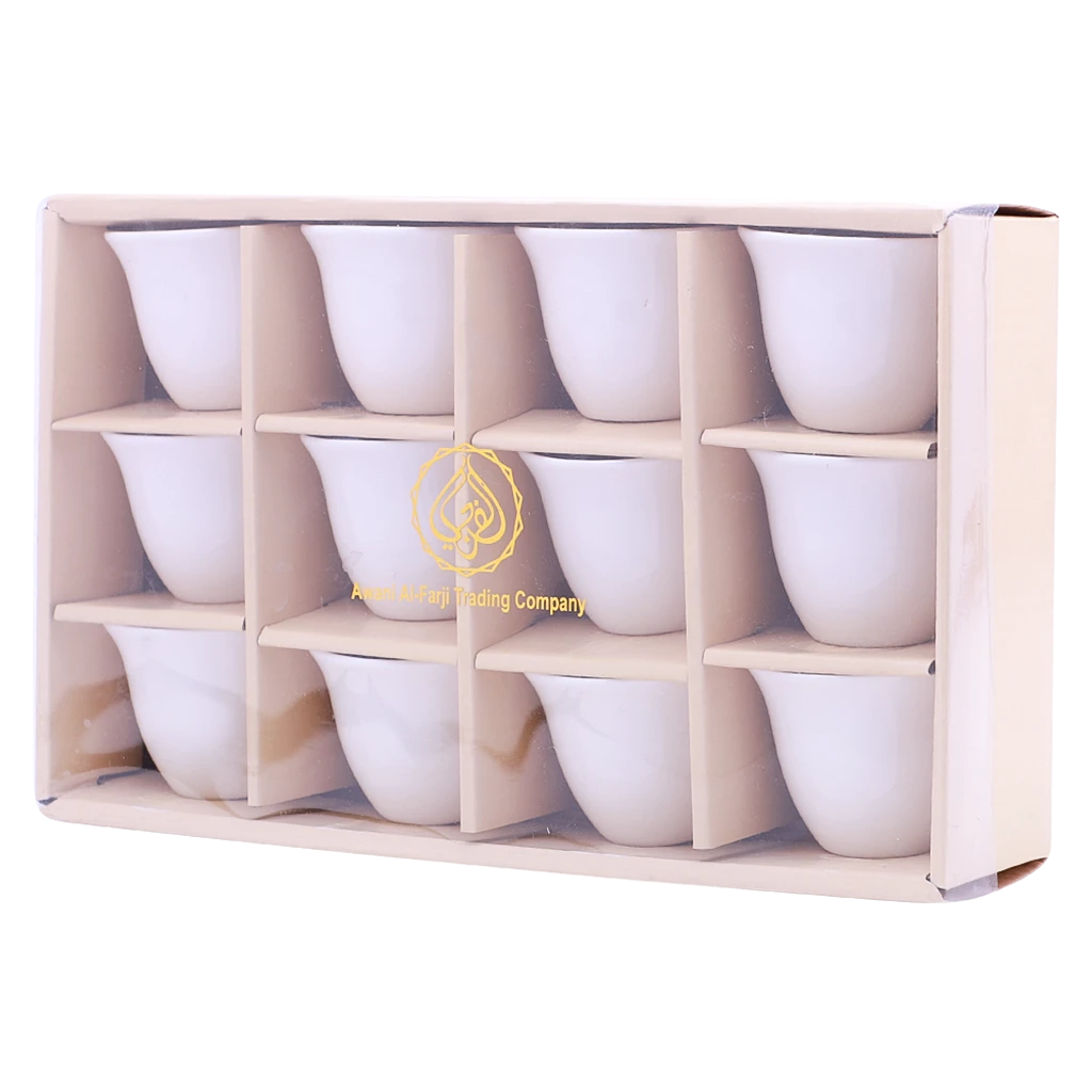 Arabic Coffee Set White 12 pcs