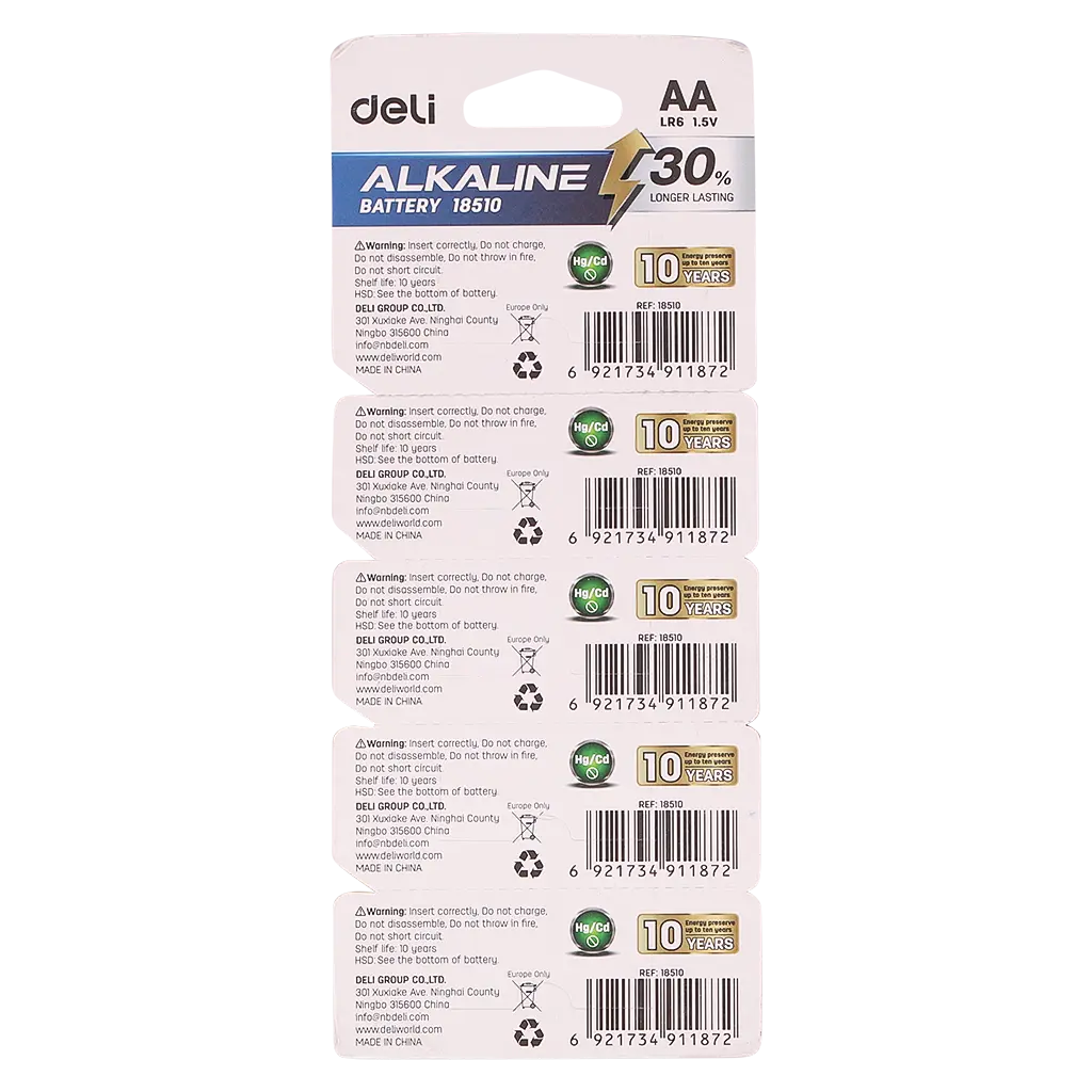 Deli Batteries Plus Power 5 pcs AA Size - view 2