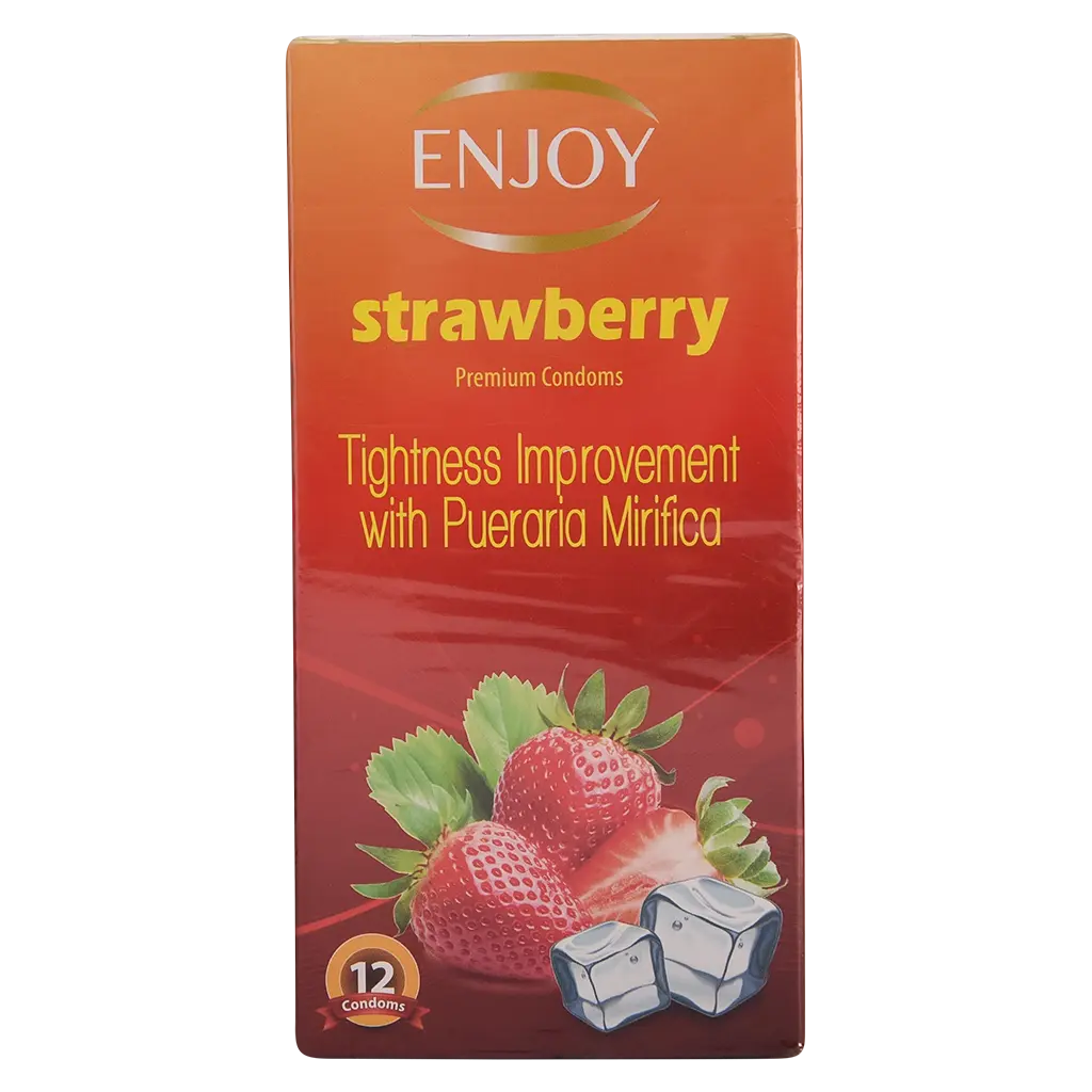 Enjoy Strawberry Premium Condoms 12 Pcs - view 2