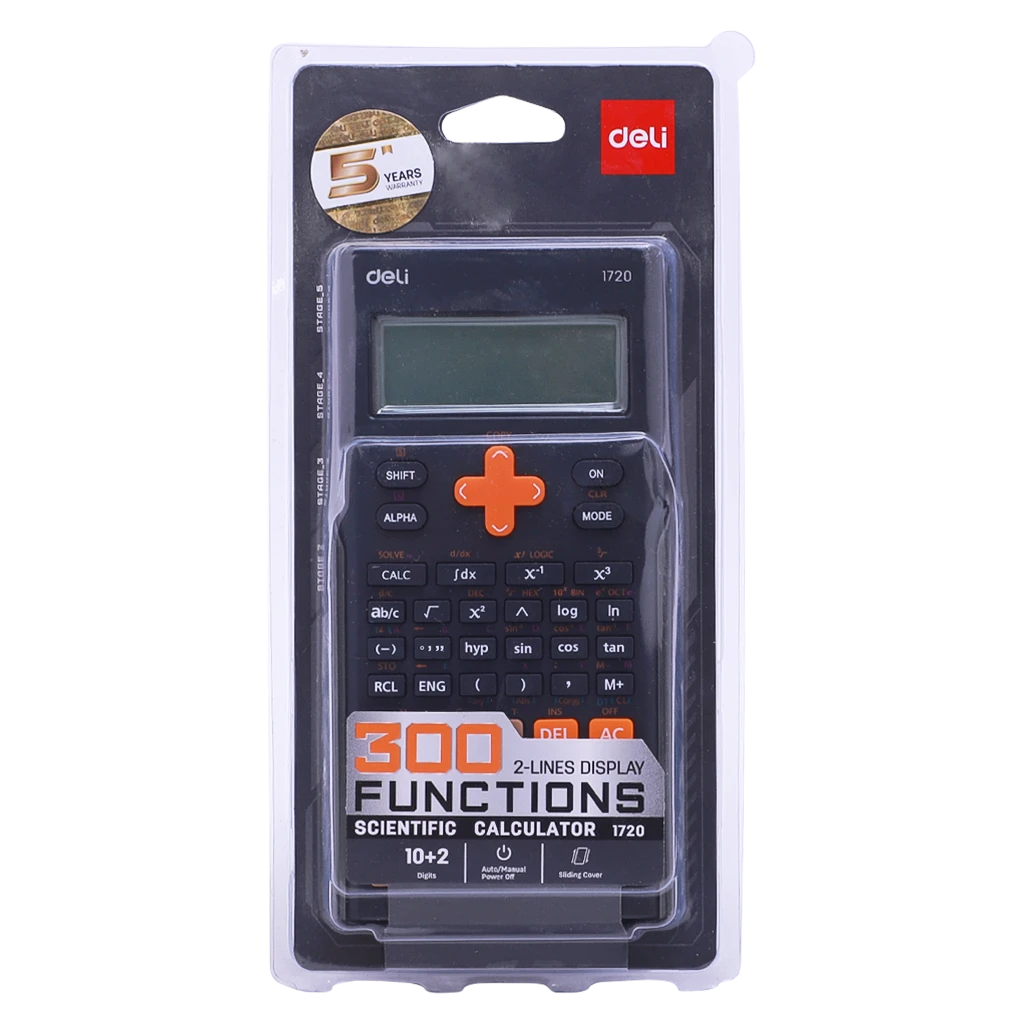 Deli Scientific Calculator Functions Multifunction No 1720 