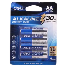 Deli Batteries Plus Power 4 pcs AA Size
