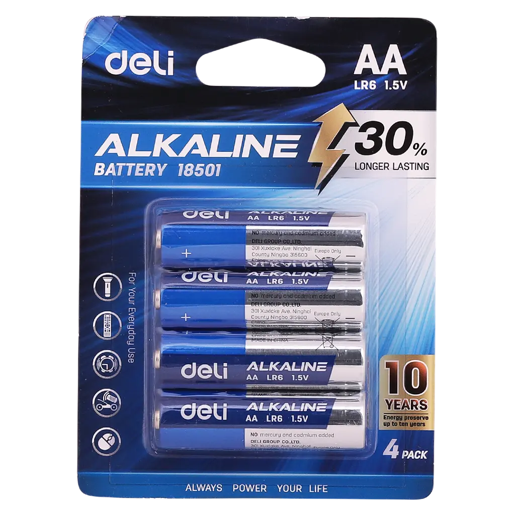 Deli Batteries Plus Power 4 pcs AA Size - view 1