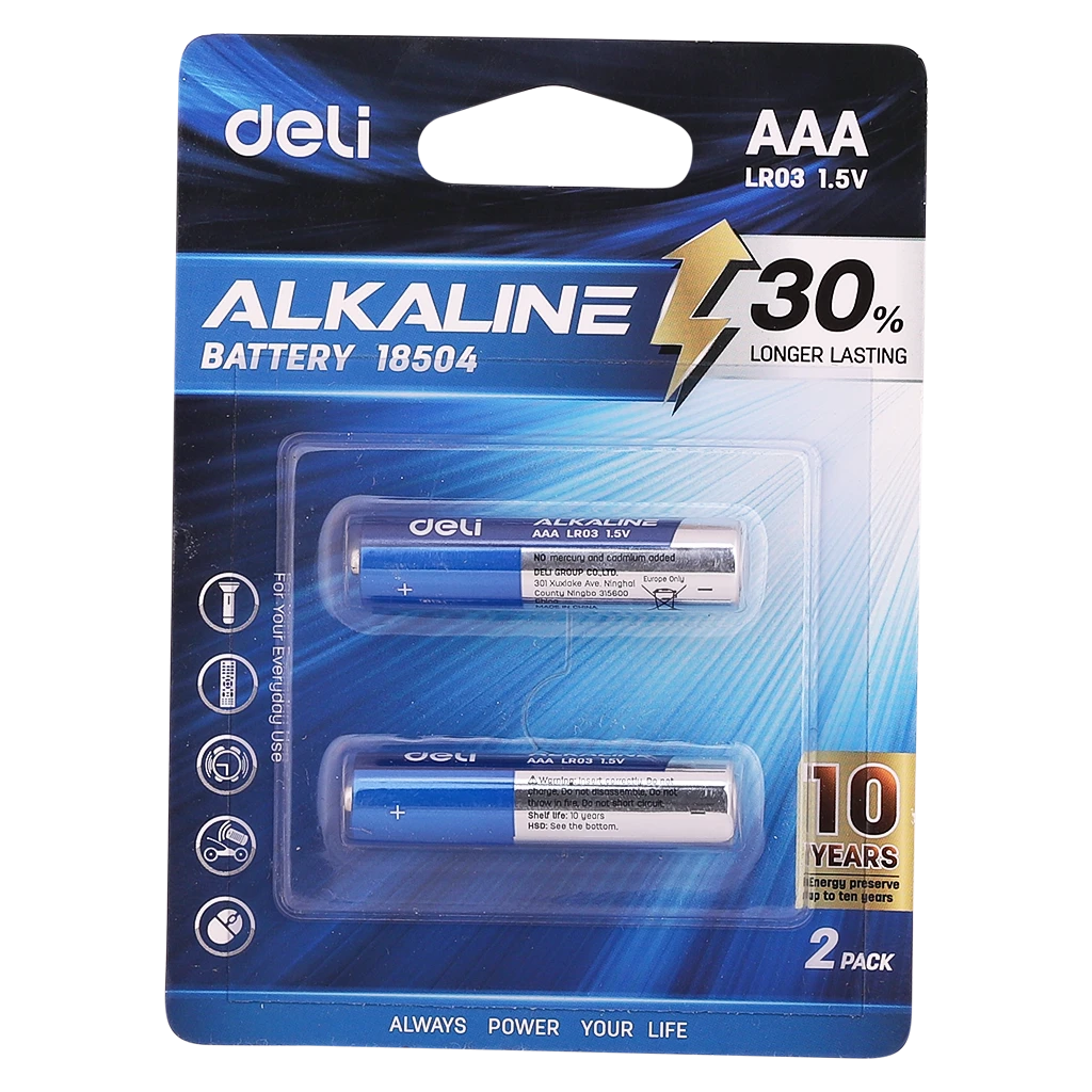 Deli Batteries Plus Power 2 pcs AAA Size