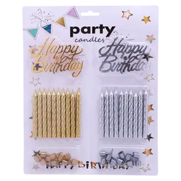 Party Candles HB Gold and Silver 20 Pcs