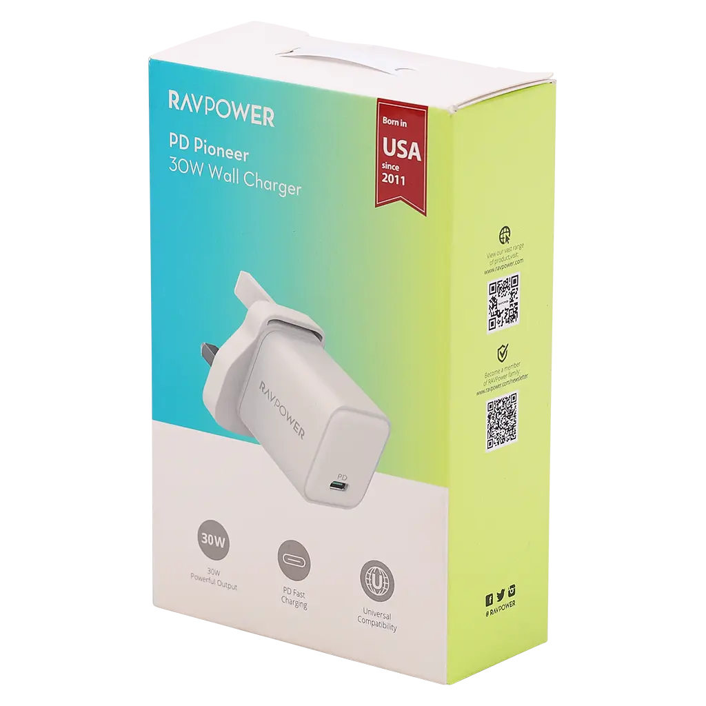 Ravpower Rp-Pc169 Pd 30W Wall Charger 1C White - view 2