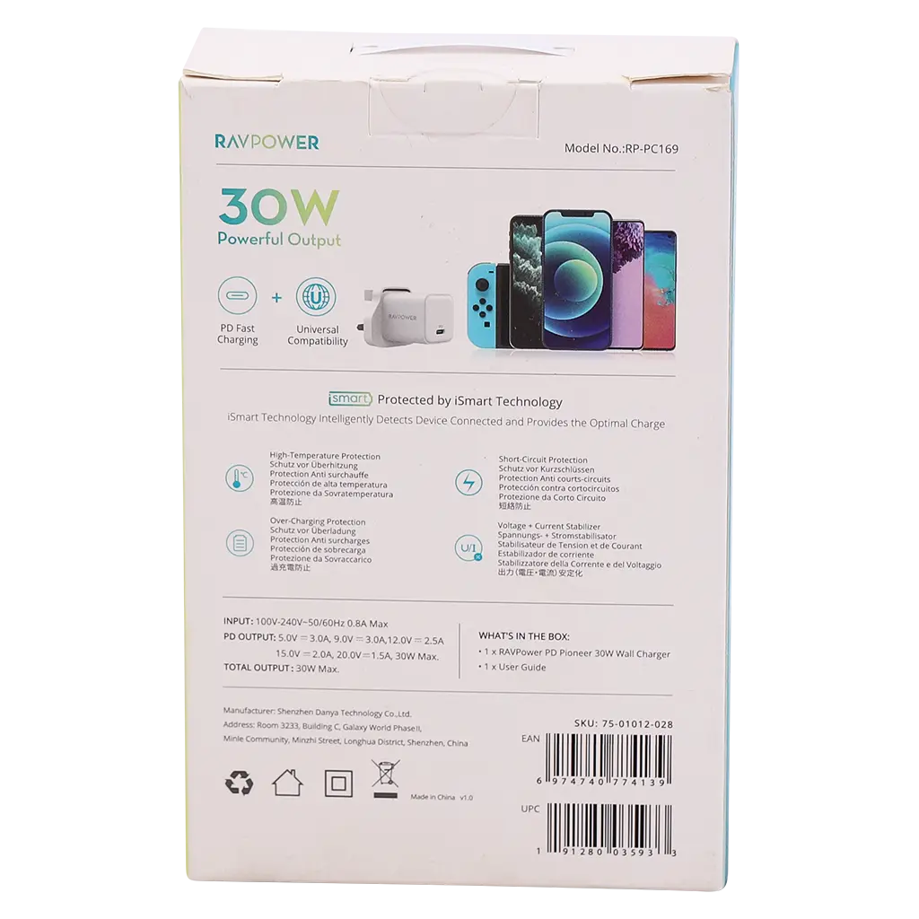 Ravpower Rp-Pc169 Pd 30W Wall Charger 1C White - view 4