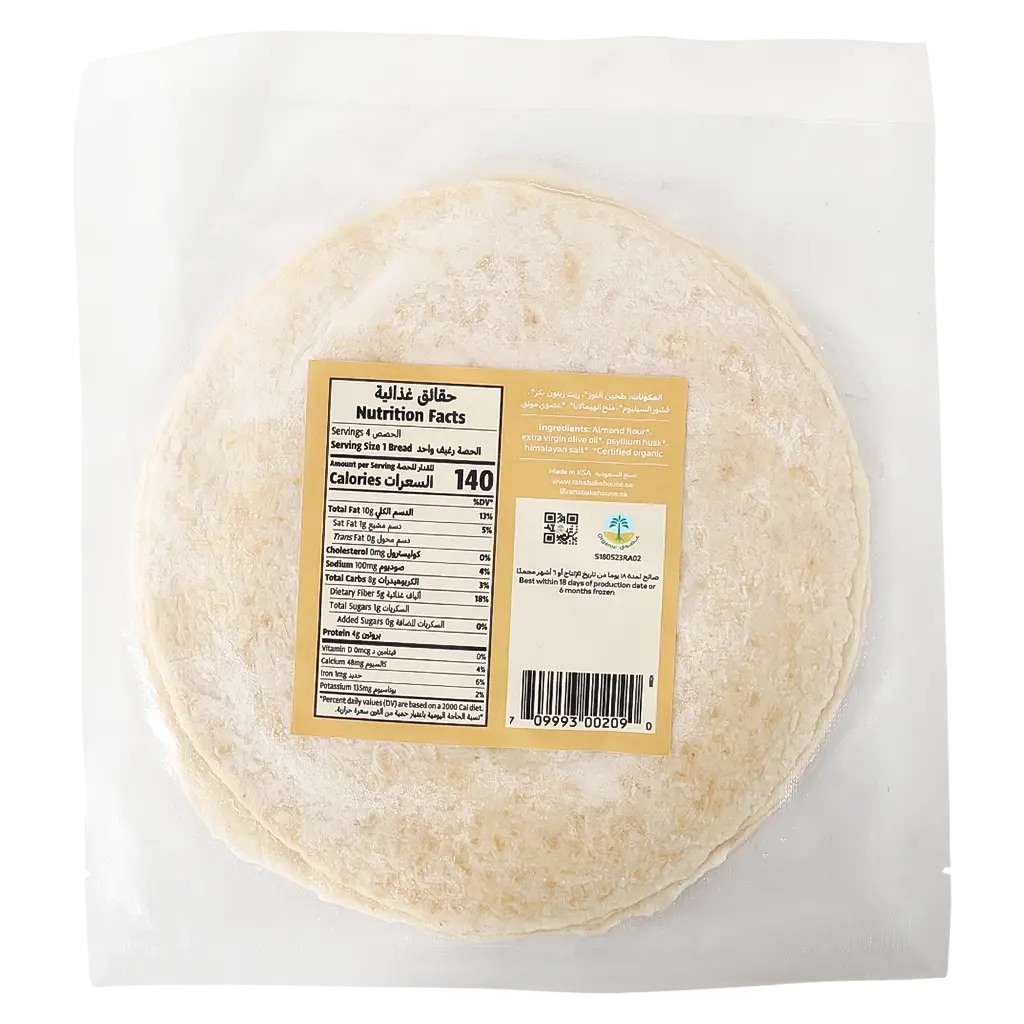 Raha Bakehouse Keto Bread Tortilla 4 pcs 125 gm - view 2