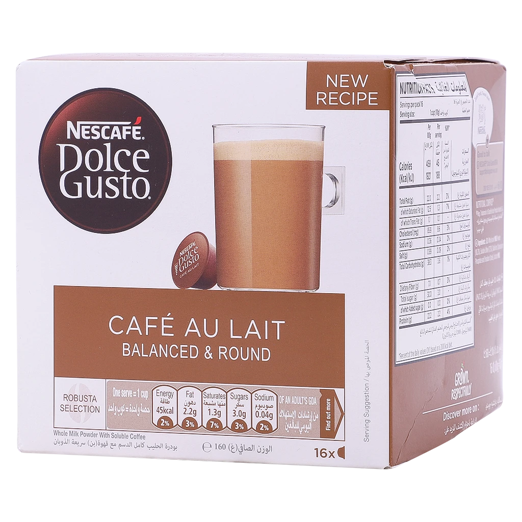 Nescafe Dolcegusto Cafe Au Lait 16 Capsules