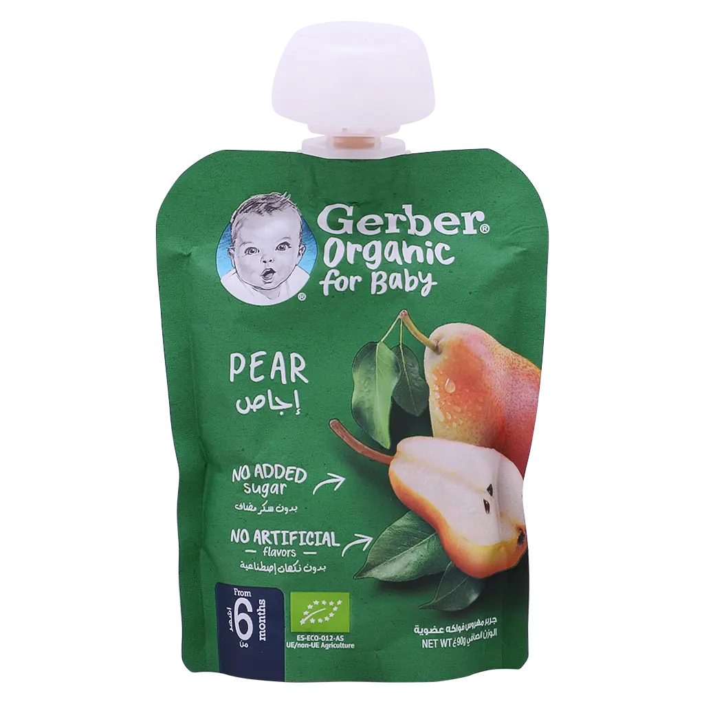 Gerber Organic Pear From 6 Months 90 gm - view 1