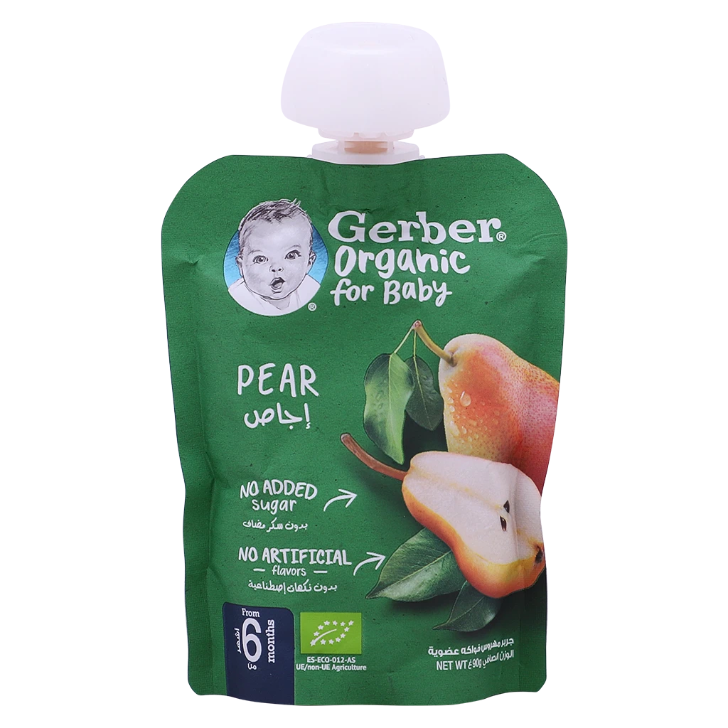Gerber Organic Pear From 6 Months 90 gm