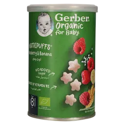 Gerber Organic  Raspberry Banana For Babies Above 8 Months 35 gm