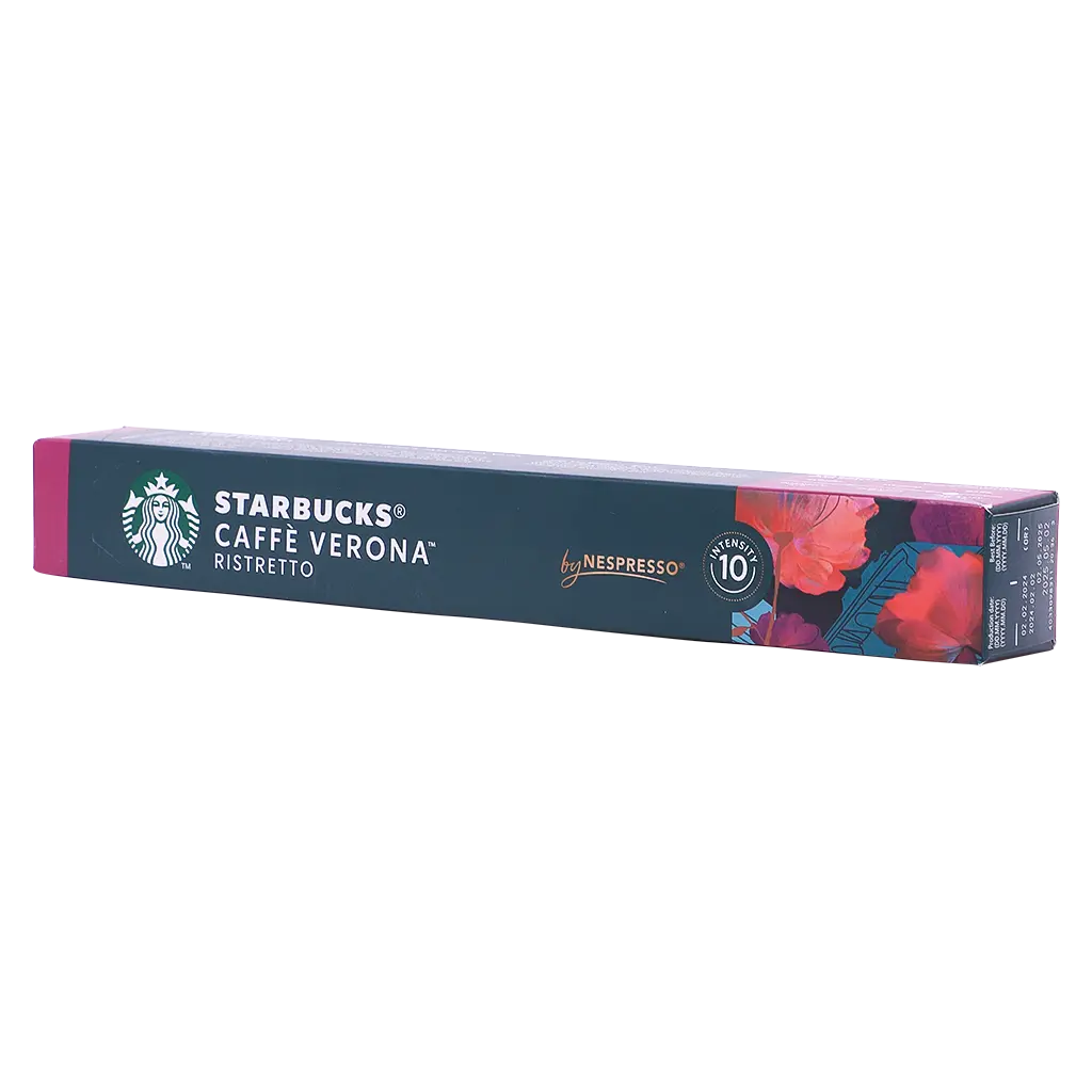 Starbucks Caffè Verona By Nespresso Dark Roast Coffee 10 Capsules - view 2
