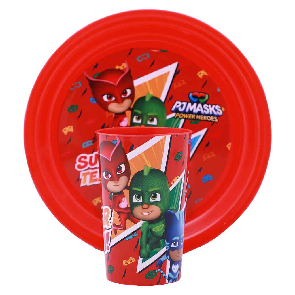Character Stationery PJ Mask Plastic Dinner Set 4 Pcs
