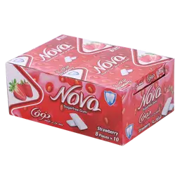 Nova Chewing Gum Blister Strawberry 10 pcs 112 gm