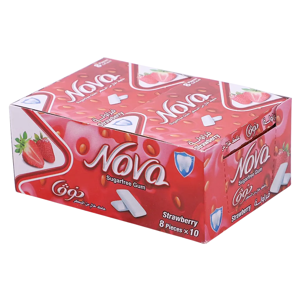 Nova Chewing Gum Blister Strawberry 10 pcs 112 gm - view 1