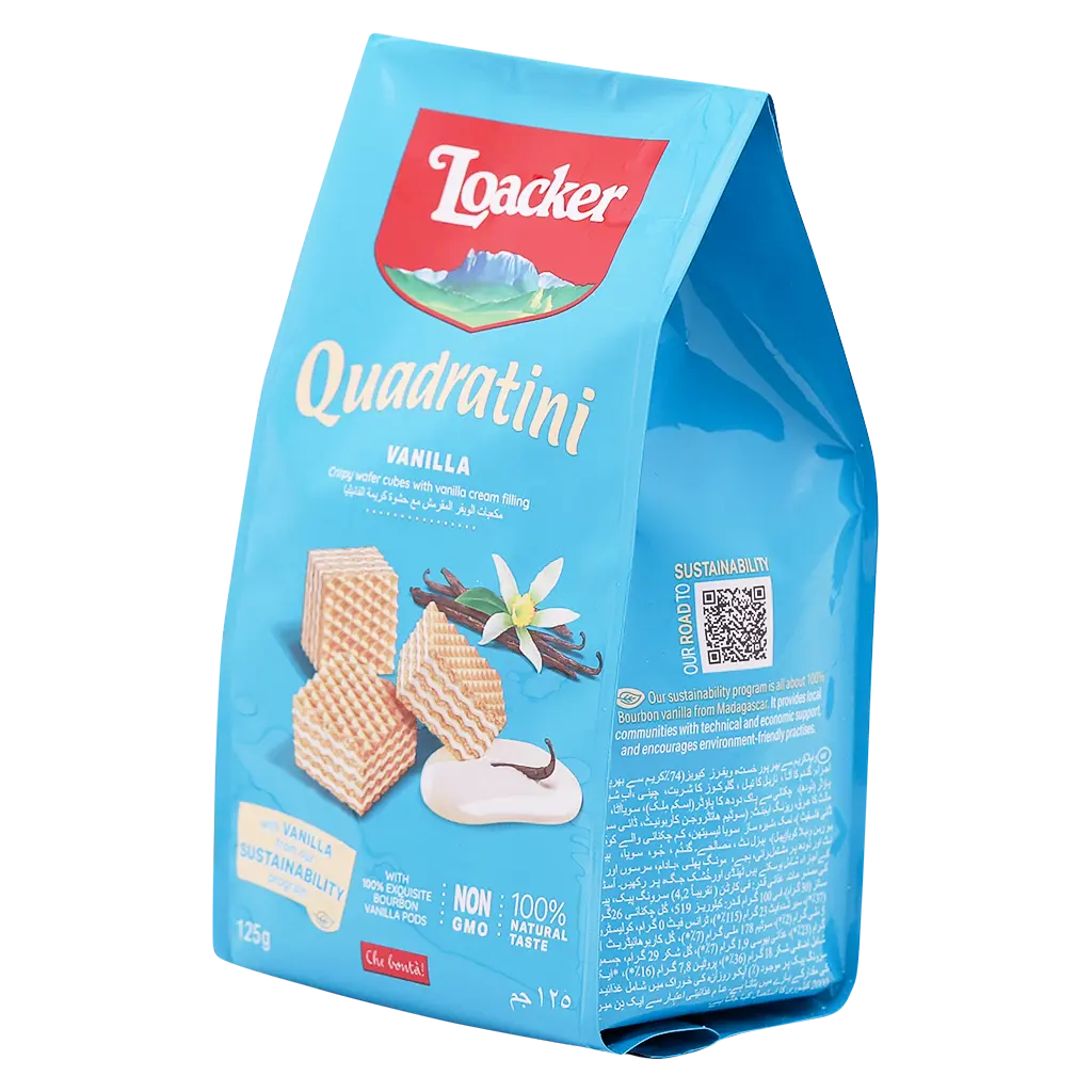 Loacker Quadratini Wafer With Vanilla 125 gm - view 1