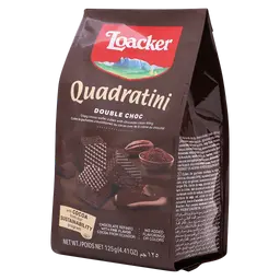 Loacker Quadratini Wafer Double Chocolate 125 gm