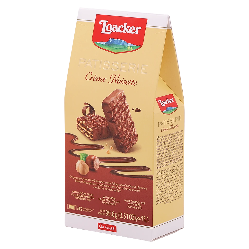 Loacker Pasticceria Wafer With Cream Hazelnut 99.6 gm